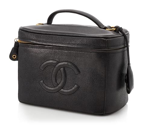 chanel vanity black bag|second hand Chanel vanity bags.